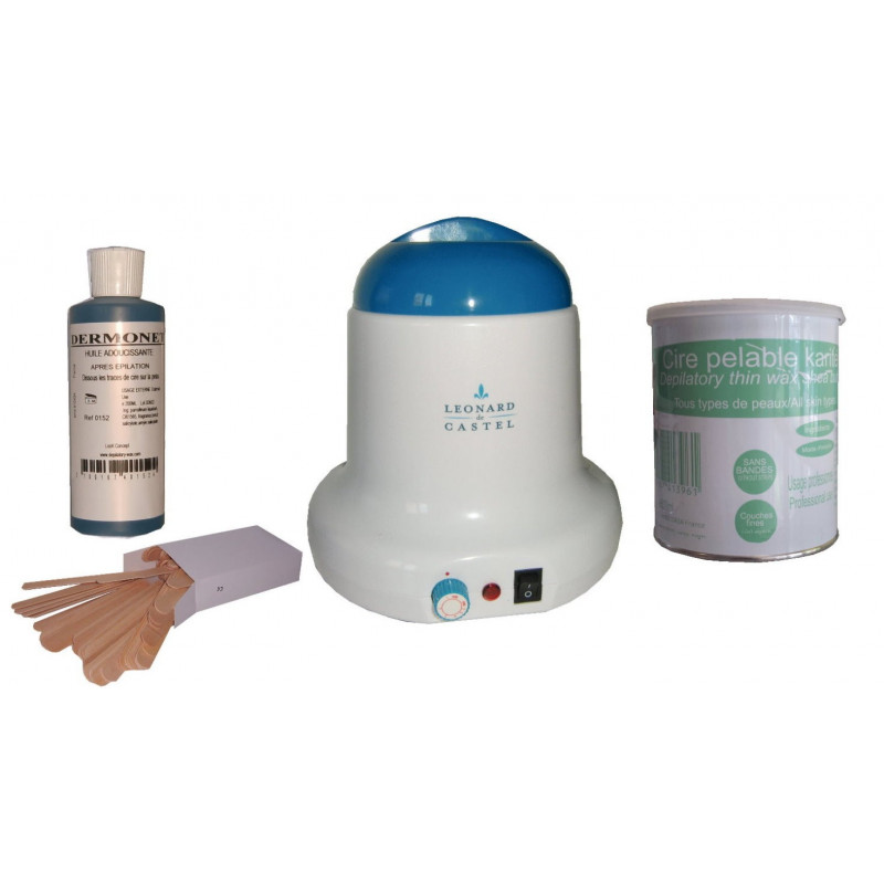 Kit épilation 800 ml - KARITE - Cire PELABLE - Pot 800 ml Kit épilation 800 ml - KARITE - Cire PELABLE - Pot 800 ml