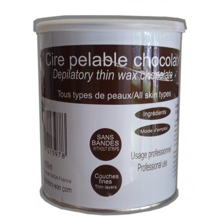 Cire pelable - Pots - Chocolat - 800ml