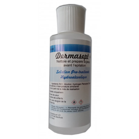 Dermasept + lotion pré-épilatoire 100 ml - Nettoyant desinfectant des zones à épiler