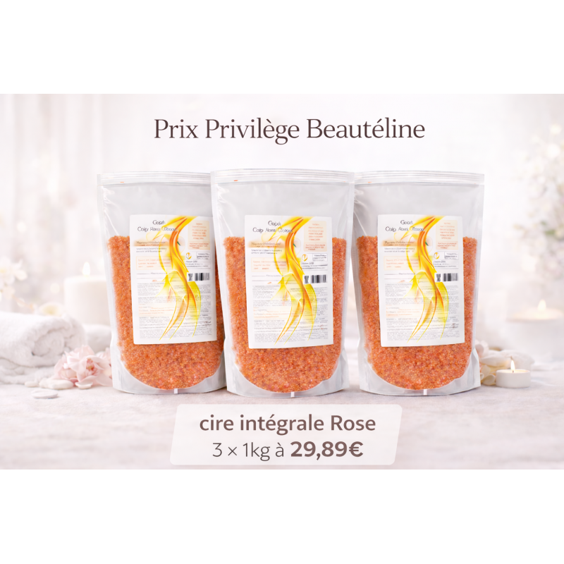 Lot cire integrale perles rose